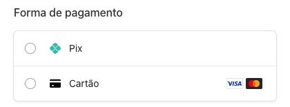 Checkout da Stripe com Pix e cartão